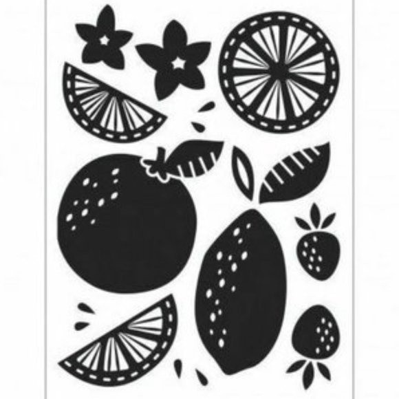 Darice Embossing Folder Citrus Fruit Scrapbook Paper Crafts Card Making - Picture 4 of 6